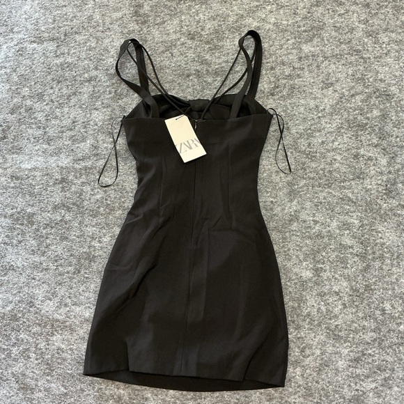 Zara Black Going Out Clubbing Minimalist Semi Formal Mini Dress Size XS - Picture 4 of 4